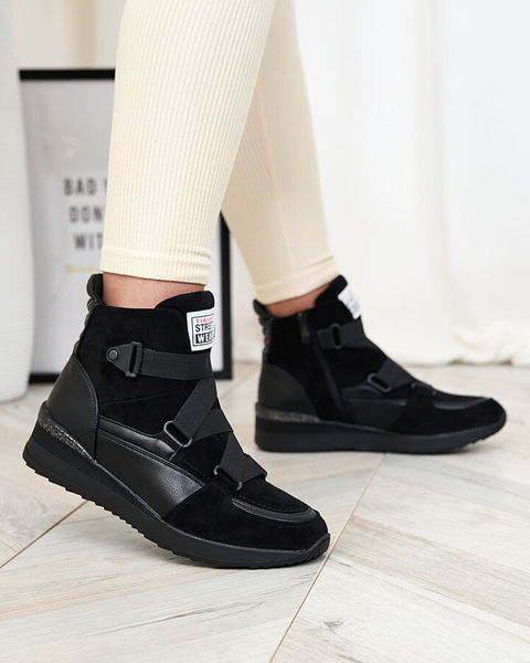 Royalfashion Čierne dámske športové čižmy Sattari