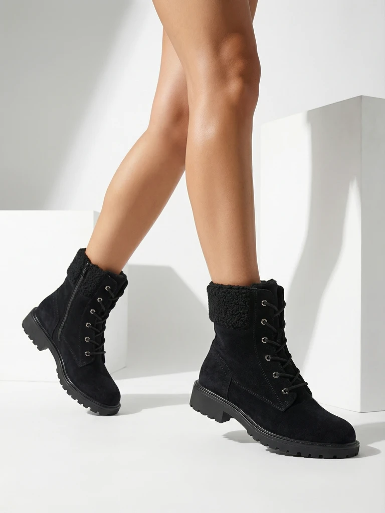 Eko semiš vezani ženski gležnarji Trevolla