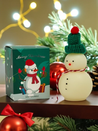 Božična dišeča sveča Sneženi mož