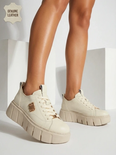 Športne ženske superge iz naravnega usnja Sacerr