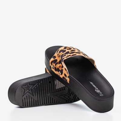 Dámské leopardí pantofle Runa - Footwear 1