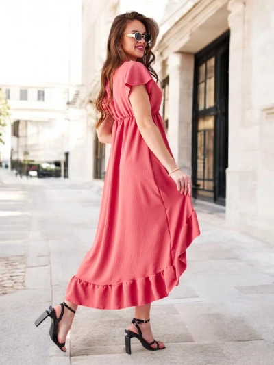 Royalfashion Dámske midi šaty s asymetrickým lemom