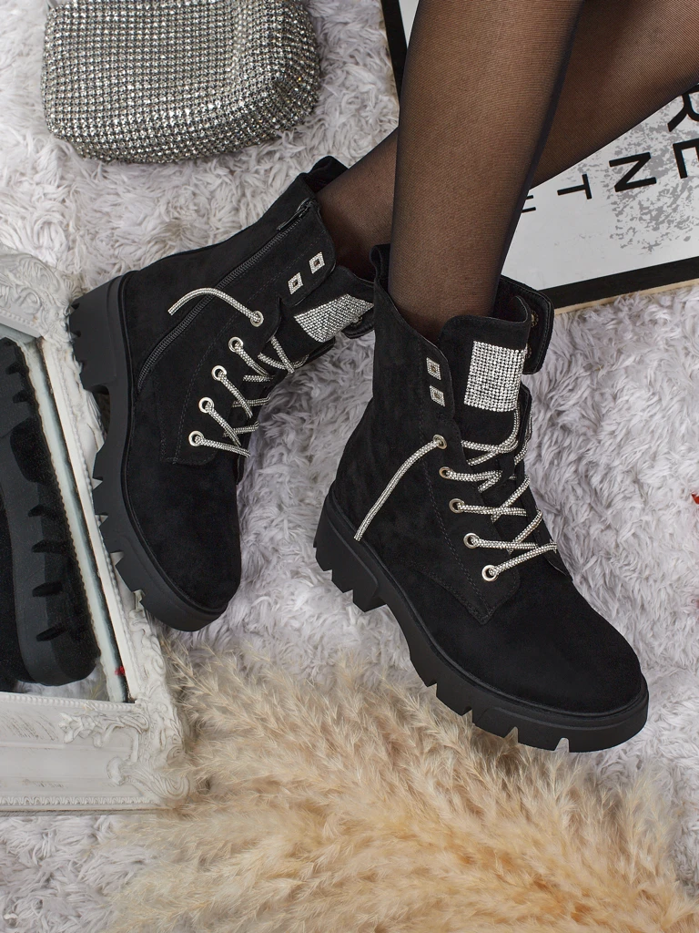 Eko semiš vezani ženski gležnarji Tessaro