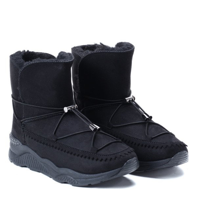 Czarne śniegowce Lara - Obuwie