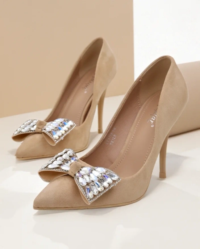 Royalfashion Dámske stiletto topánky s mašľou Cocarte