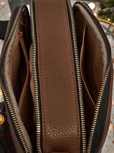 Prešita majhna ženska torbica iz eko usnja Connere