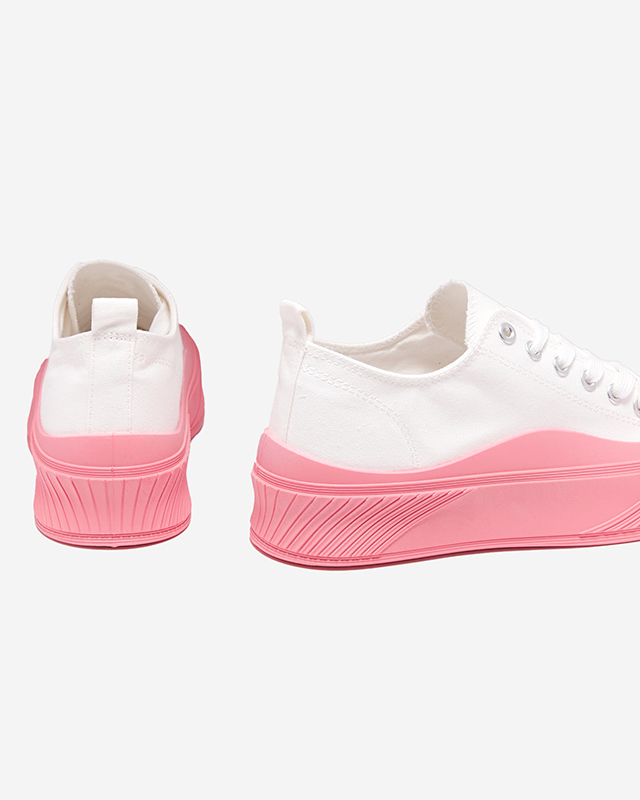 Bielo-ružové dámske tenisky typ Nerikas tenisky - Obuv