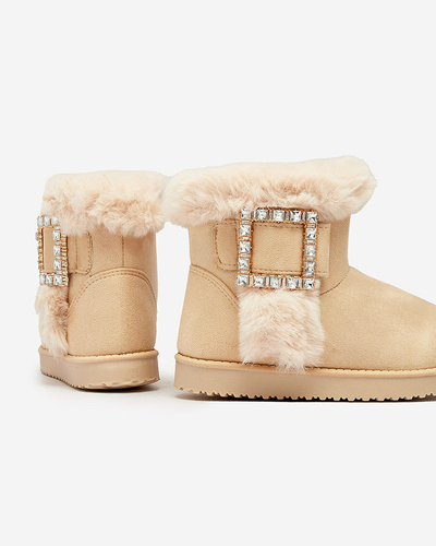 Royalfashion Dámske čižmy a'la snow boots s ornamentom Galaes