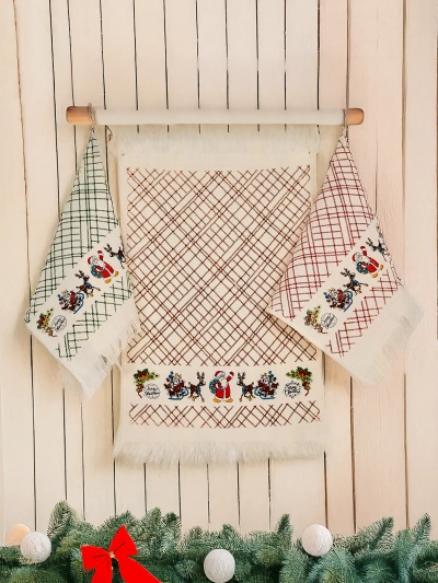 Royalfashion vianočný set 3 kuchynských utierok