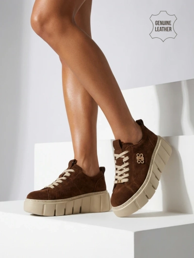 Športni ženski športni copati iz naravnega usnja Renos