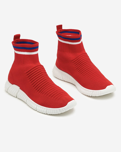 OUTLET Červené dámske vysoko členkové športové topánky značky Deloni - Footwear