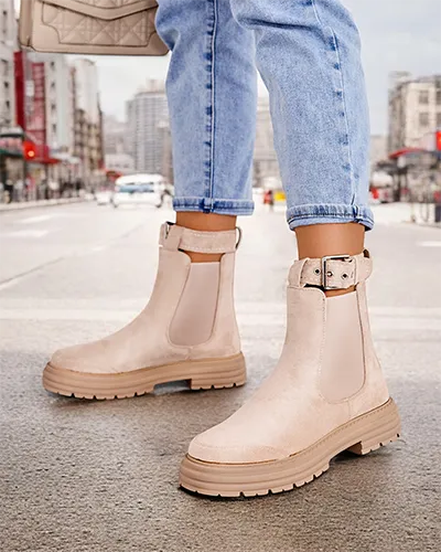 Royalfashion Dámske kotníkové topánky s dekoratívnym popruhom Ozzoas