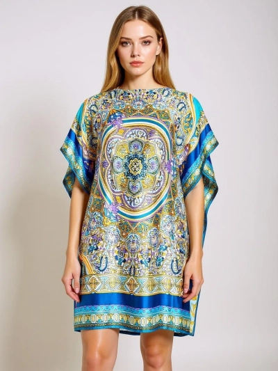 Pareo Afrodyta Royalfashion – pisano pareo do kolen, navdihnjeno z Italijo
