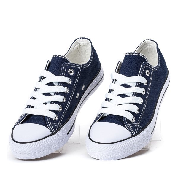 Granatowe sportowe trampki Tofila - Obuwie