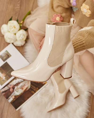 Royalfashion Biele dámske čižmy Lady Jeny