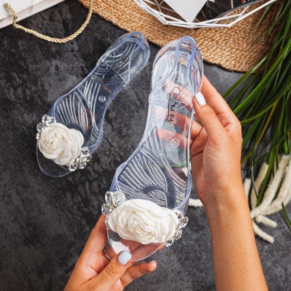 Průhledné melisky s ozdobami Malia - obuv