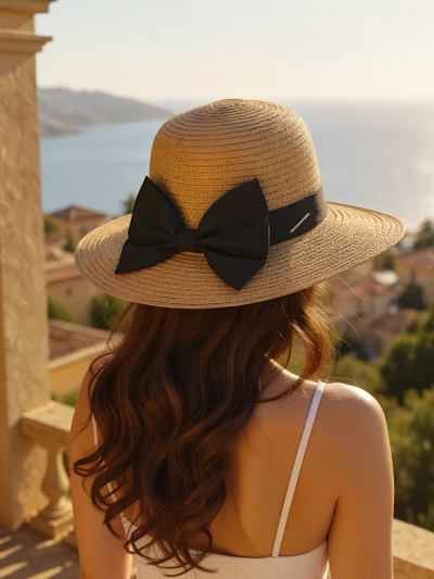Royalfashion Dámsky slamený klobúk Belle Ribbon
