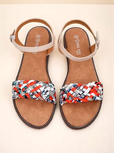 Royalfashion Ženski sandali s ploskim podplatom ColorStrap