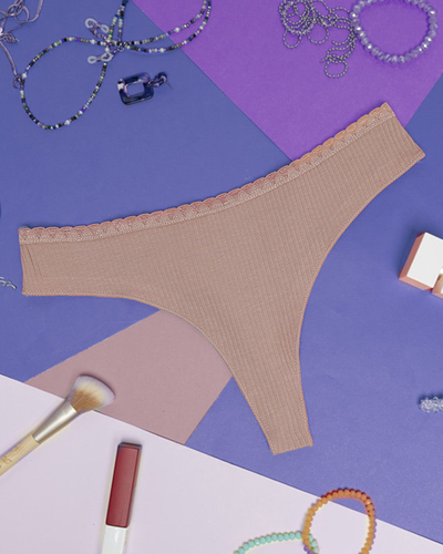 Dámske rebrované tangá Coral - Spodná bielizeň