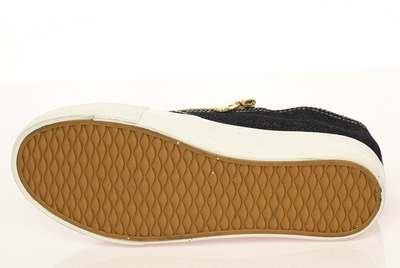 Czarne trampki na koturnie - Obuwie