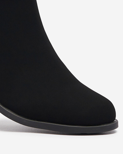 Dámske čižmy s prackou v čiernej farbe Amedu- Obuwie