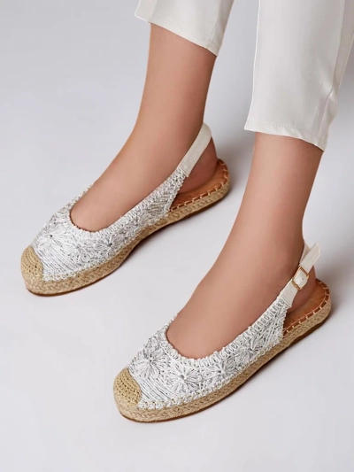 Royalfashion Dámske espadrilky s ozdobnou výšivkou