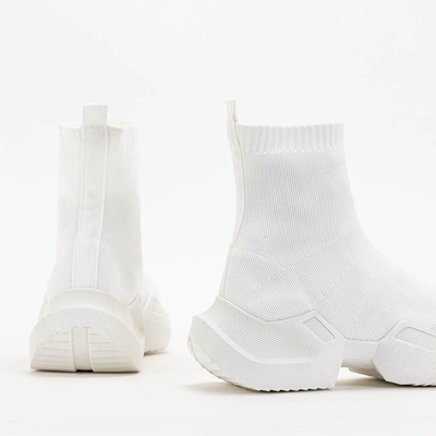 Biele dámske vysoké tenisky Gohi - obuv