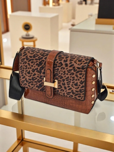 Lakirana majhna ženska torbica iz eko usnja Panthere Mist