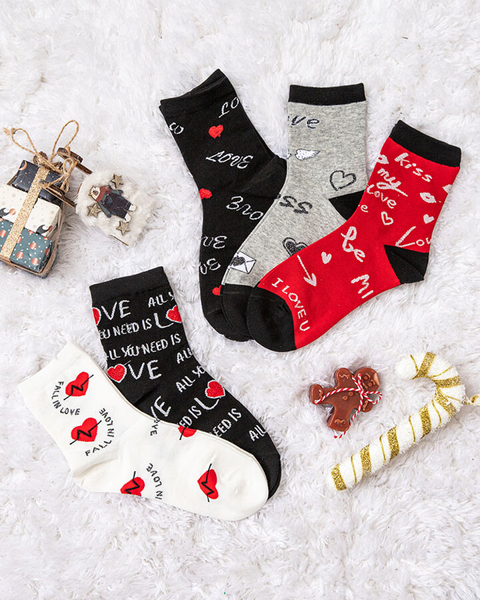 Royalfashion Sada dámskych dlhých ponožiek LOVE 5 ks