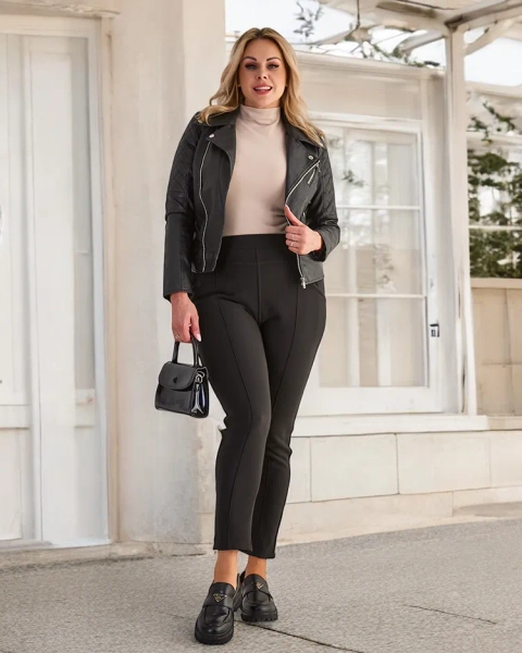 Royalfashion Zateplené dámske tregínsy PLUS SIZE
