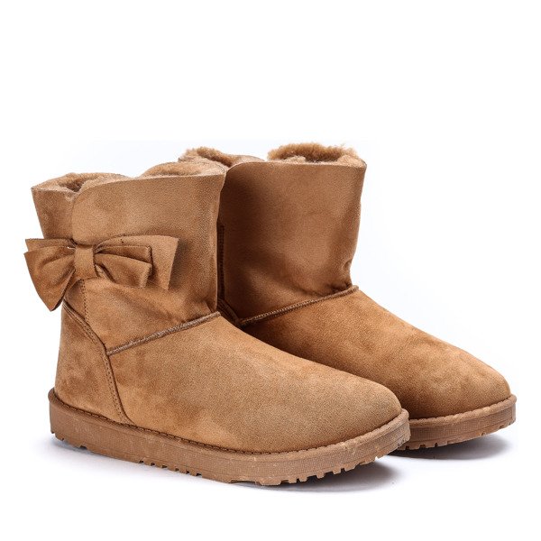 Brązowe śniegowce Kynlee - Obuwie