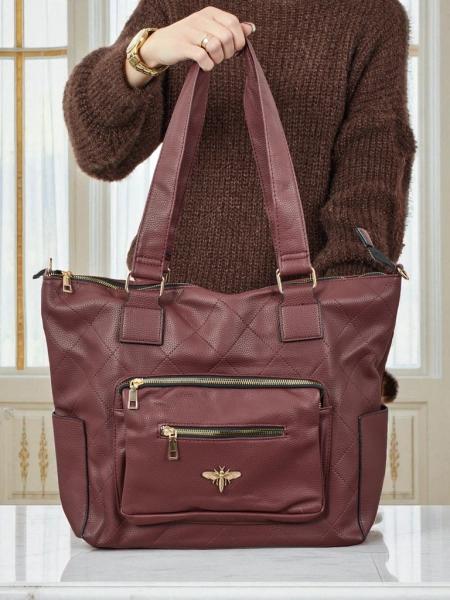 Ženska torbica shopper eko usnje prešita Marvaya