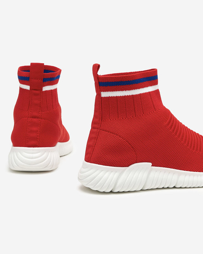OUTLET Červené dámske vysoko členkové športové topánky značky Deloni - Footwear