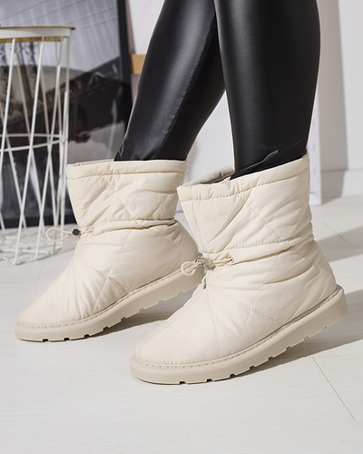 Béžové dámske zateplené topánky a'la snow boots Kaliolen - Obuv