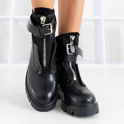 Černé tašky s ozdobným pásem Future - Boty