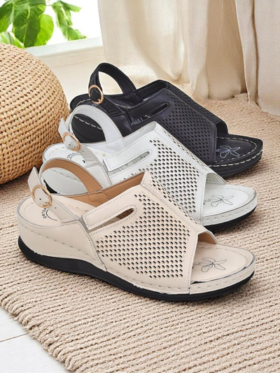 Royalfashion Ženski sandali z nizko polno peto Mira