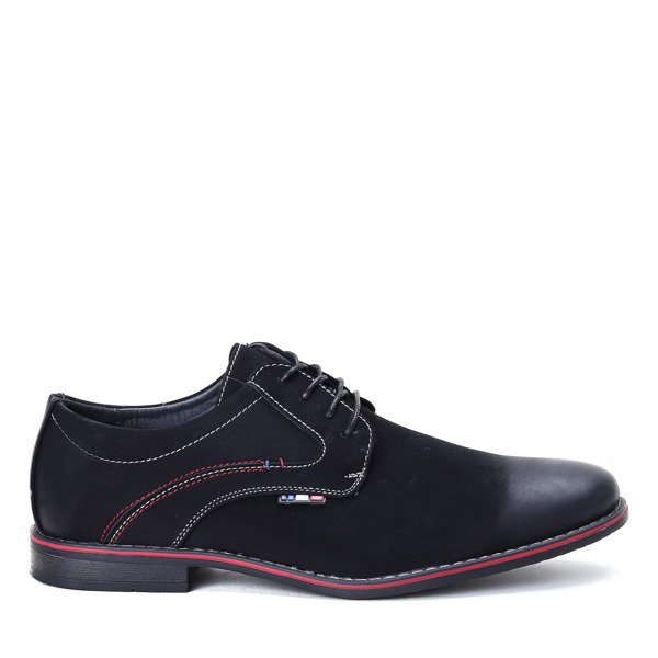 Czarne sznurowane półbuty - Obuwie