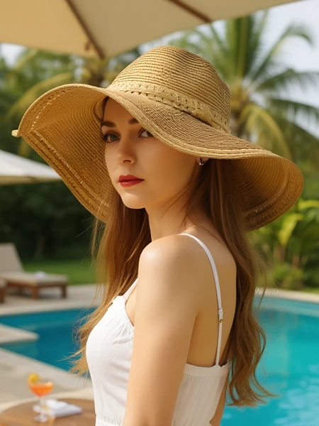 Royalfashion Dámsky slamený klobúk Falina