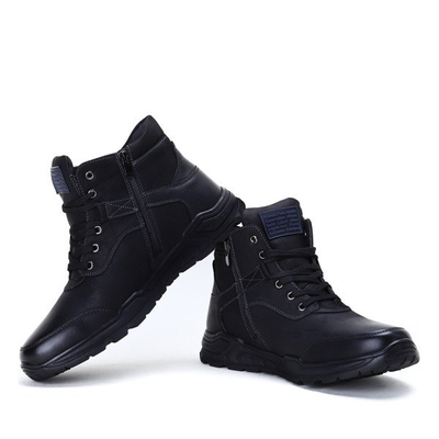 Czarne, trekkingowe buty męskie- Obuwie