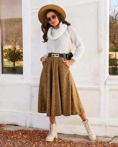 Royalfashion Dámska midi sukňa