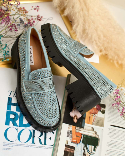 Royalfashion Dámske mokasíny so zirkónmi Epolls