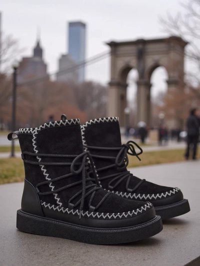 Royalfashion Dámske šnurovacie snehové topánky Siozi