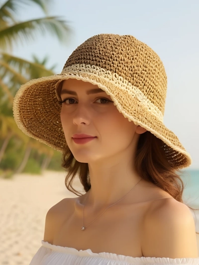 Royalfashion Dámsky slamený klobúk Sun Bloom