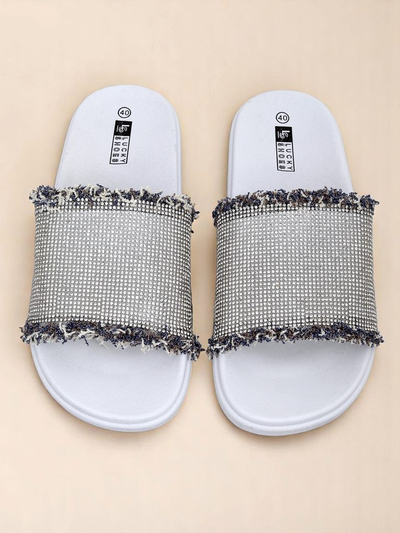 Royalfashion Ženski natikači s ploskim podplatom SparkleWalk