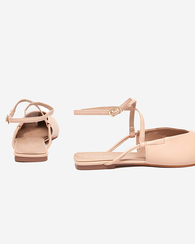 Nahé balerínkové sandále Talio- Topánky