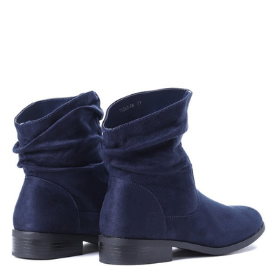 Granatowe botki Peggy- Obuwie