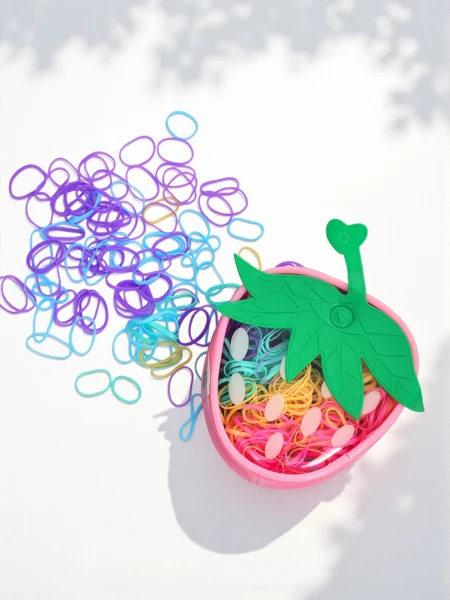 Royalfashion Večbarvne silikonske gumice za lase Jagoda