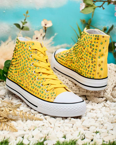 Royalfashion Dámske tenisky s flitrami Shis