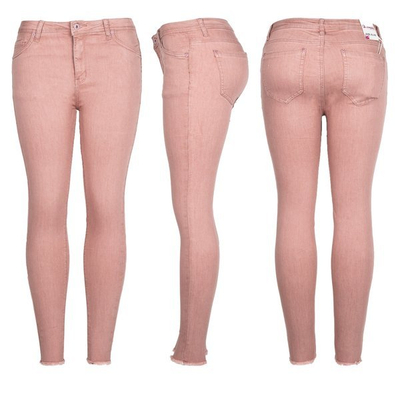 Růžové kalhoty s vysokým pasem - Kalhoty 1