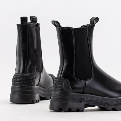 Čierne dámske vysoké čižmy Norvis - Obuv